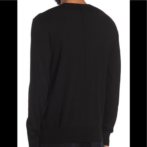 BLDWN crew neck wool blend lightweight sweater size S in black, NWT - Picture 3 of 6